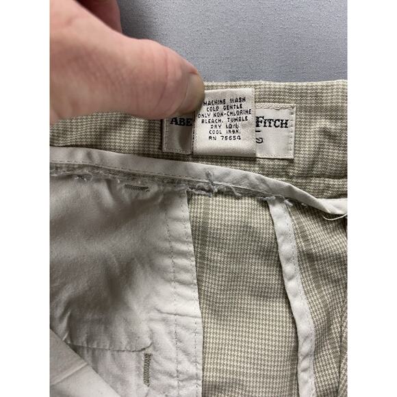 Abercrombie & Fitch Vintage Hong Kong Pleated Chino Pants. Houndstooth, 36X31. - Picture 9 of 11